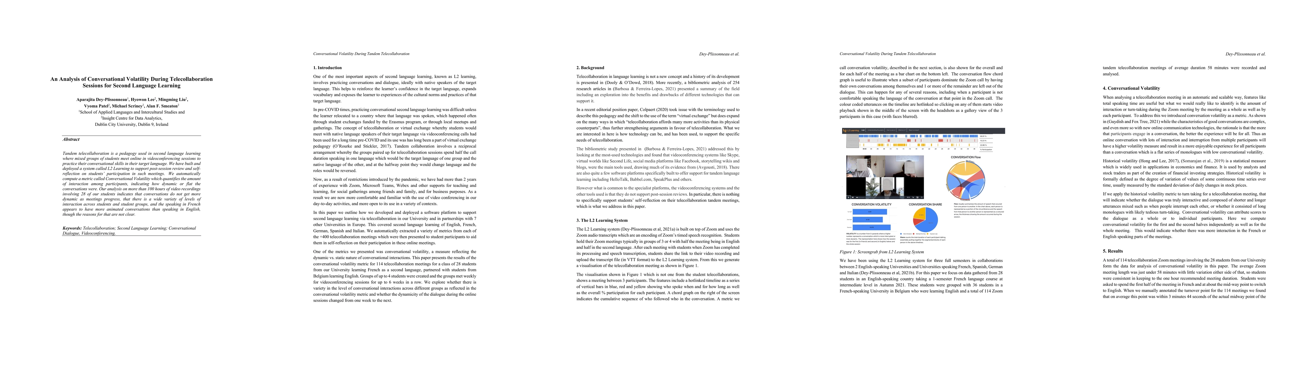 Thumbnail for An Analysis of Conversational Volatility During Telecollaboration
  Sessions for Second Language Learning