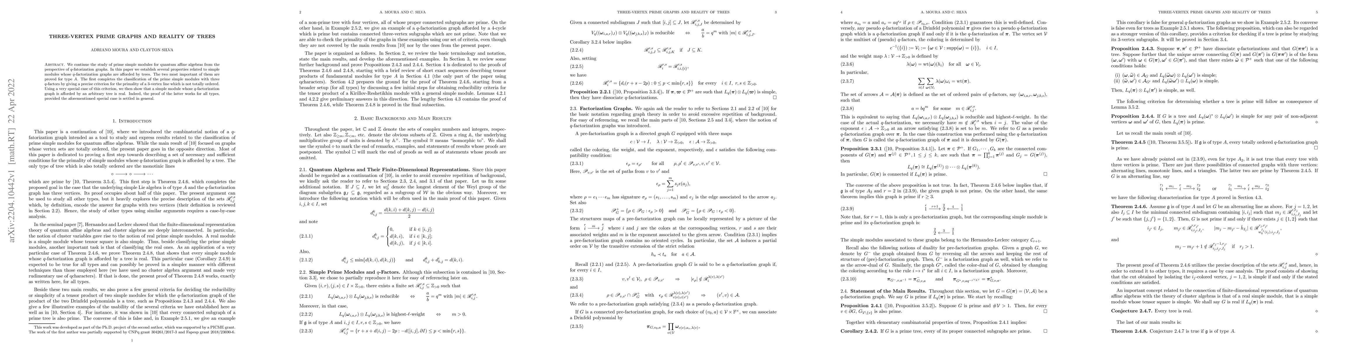 Thumbnail for Three-vertex prime graphs and reality of trees