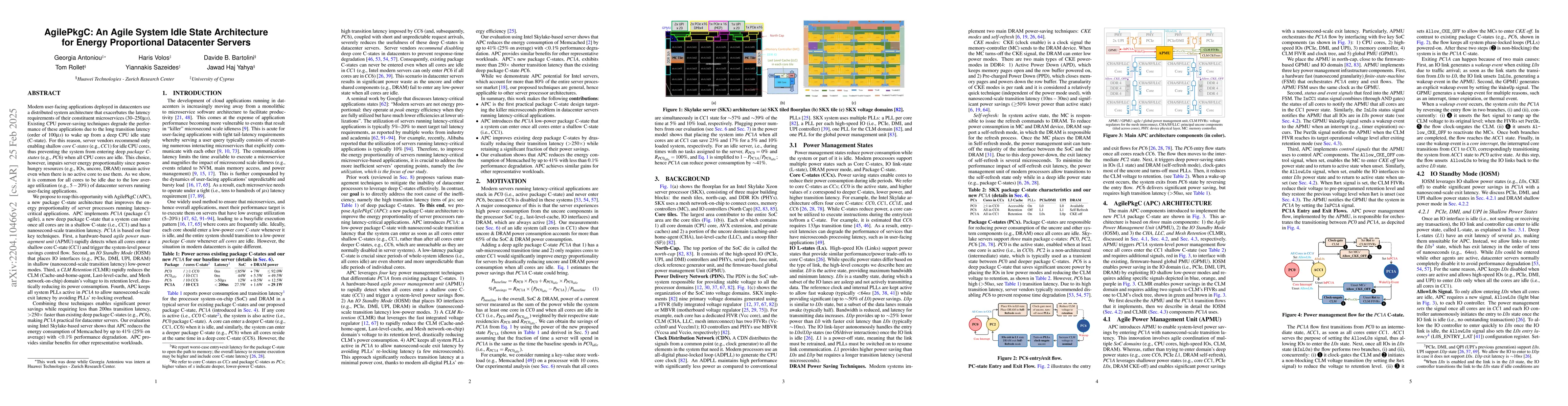 Thumbnail for AgilePkgC: An Agile System Idle State Architecture for Energy
  Proportional Datacenter Servers
