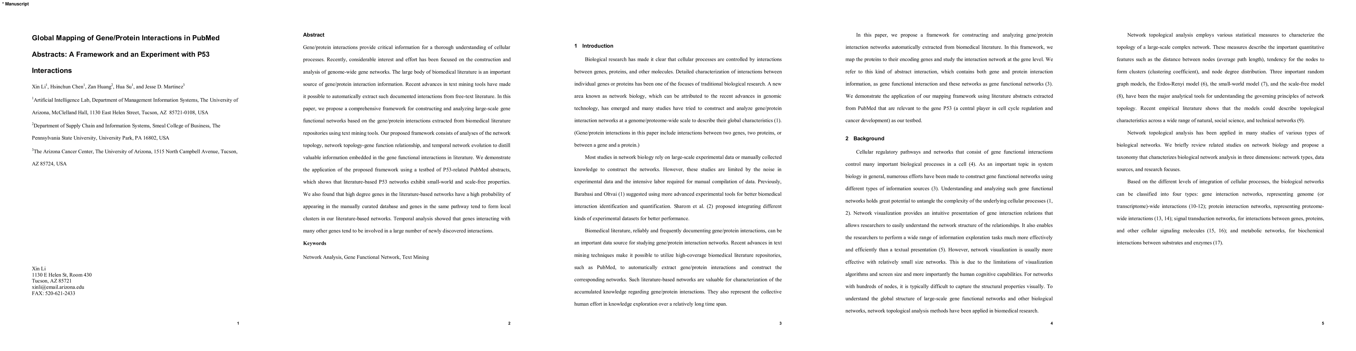 Thumbnail for Global Mapping of Gene/Protein Interactions in PubMed Abstracts: A
  Framework and an Experiment with P53 Interactions