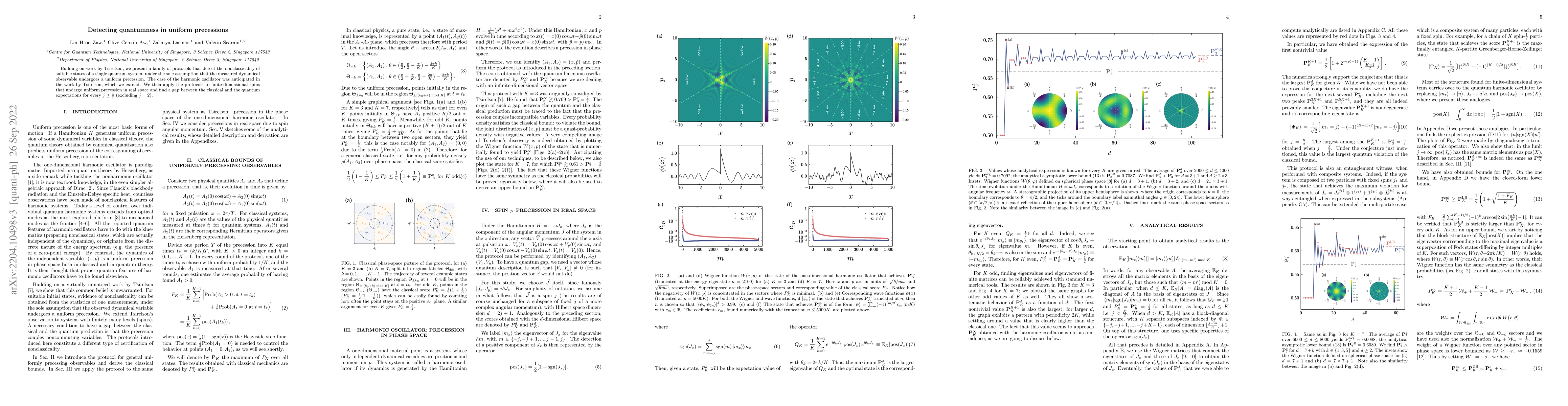 Thumbnail for Detecting quantumness in uniform precessions