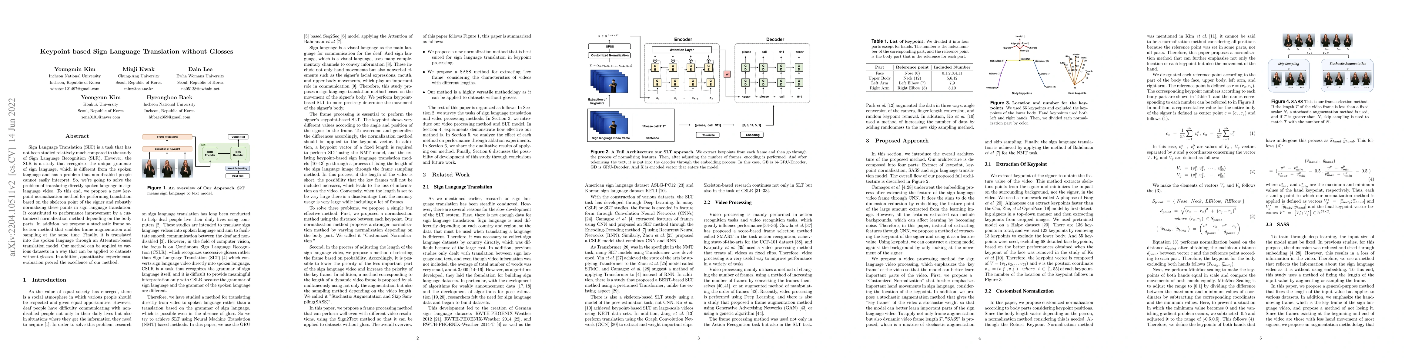 Thumbnail for Keypoint based Sign Language Translation without Glosses