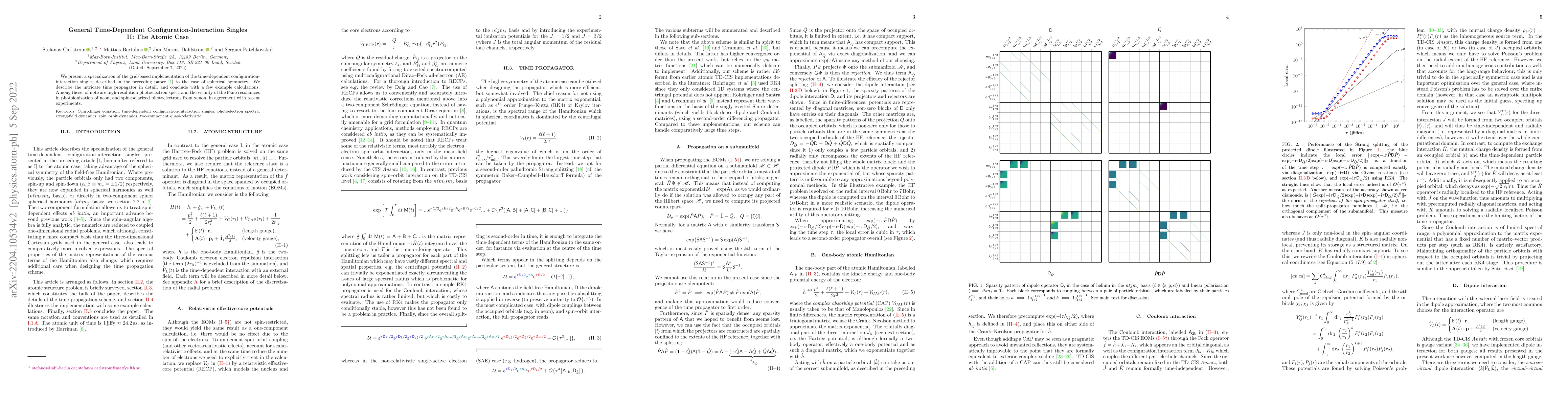 Thumbnail for General Time-Dependent Configuration-Interaction Singles II: The Atomic
  Case
