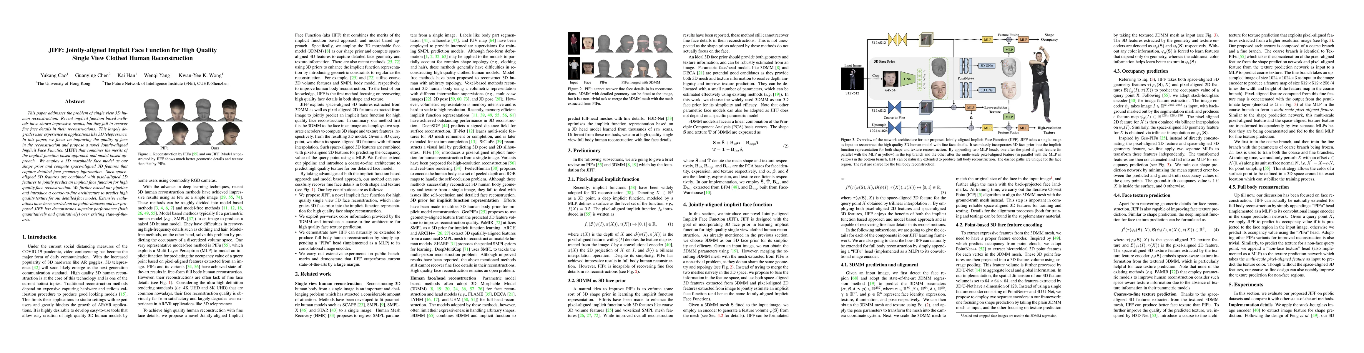 Thumbnail for JIFF: Jointly-aligned Implicit Face Function for High Quality Single
  View Clothed Human Reconstruction