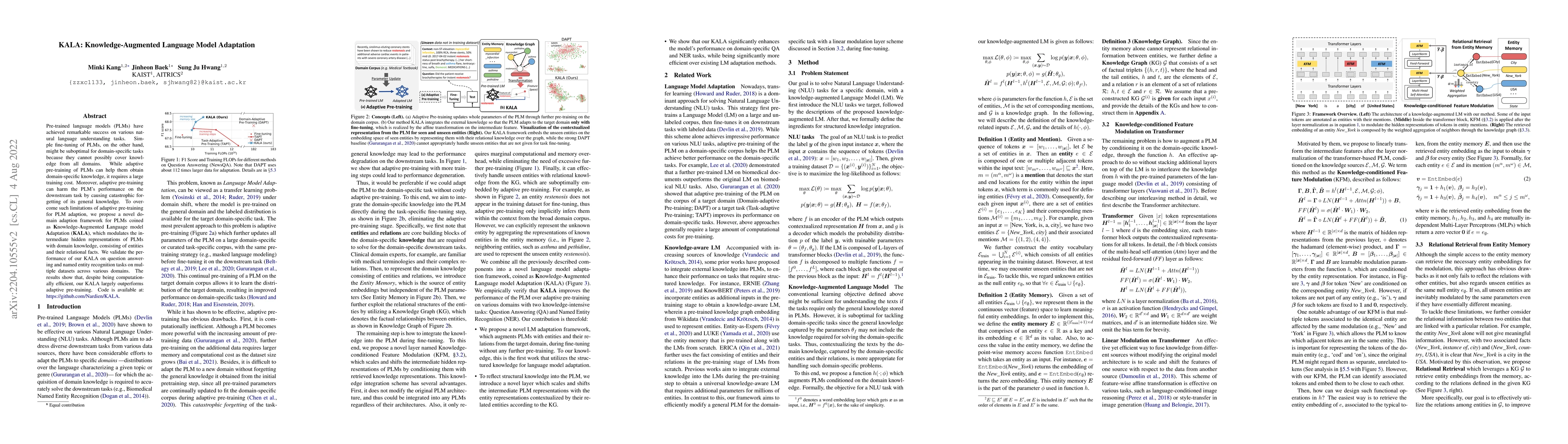 Thumbnail for KALA: Knowledge-Augmented Language Model Adaptation
