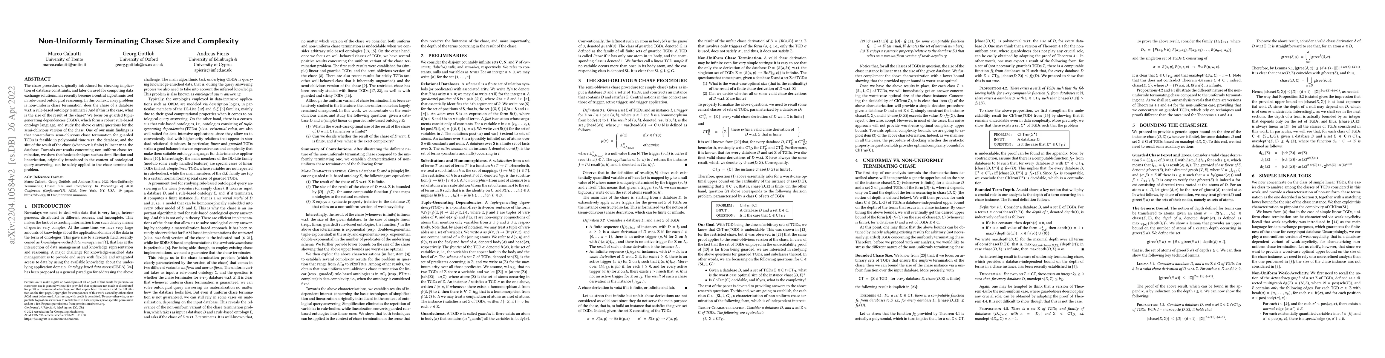 Thumbnail for Non-Uniformly Terminating Chase: Size and Complexity