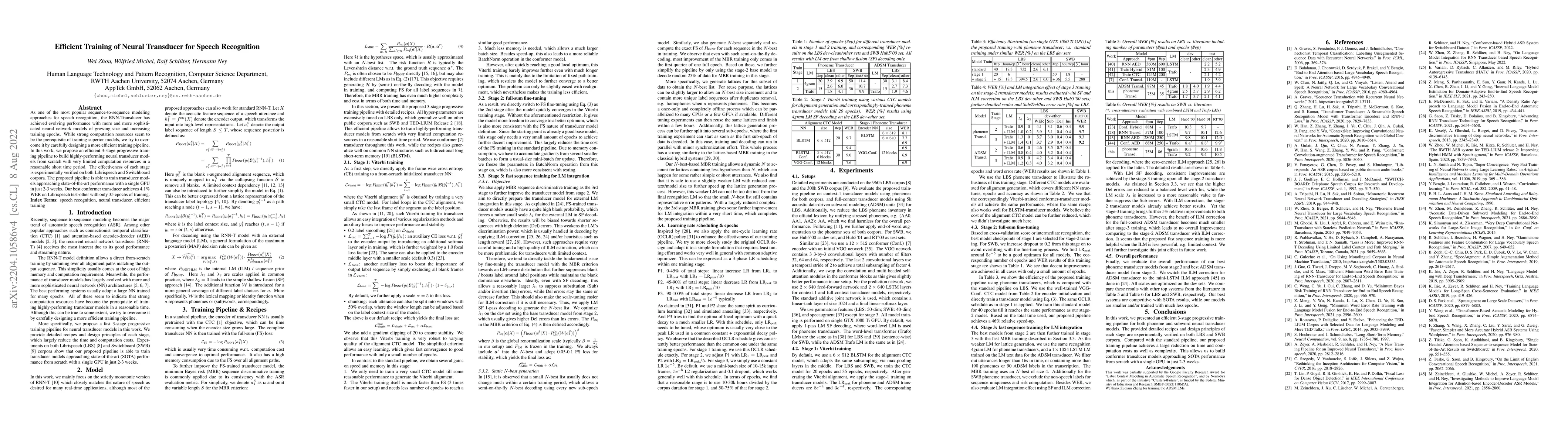 Thumbnail for Efficient Training of Neural Transducer for Speech Recognition