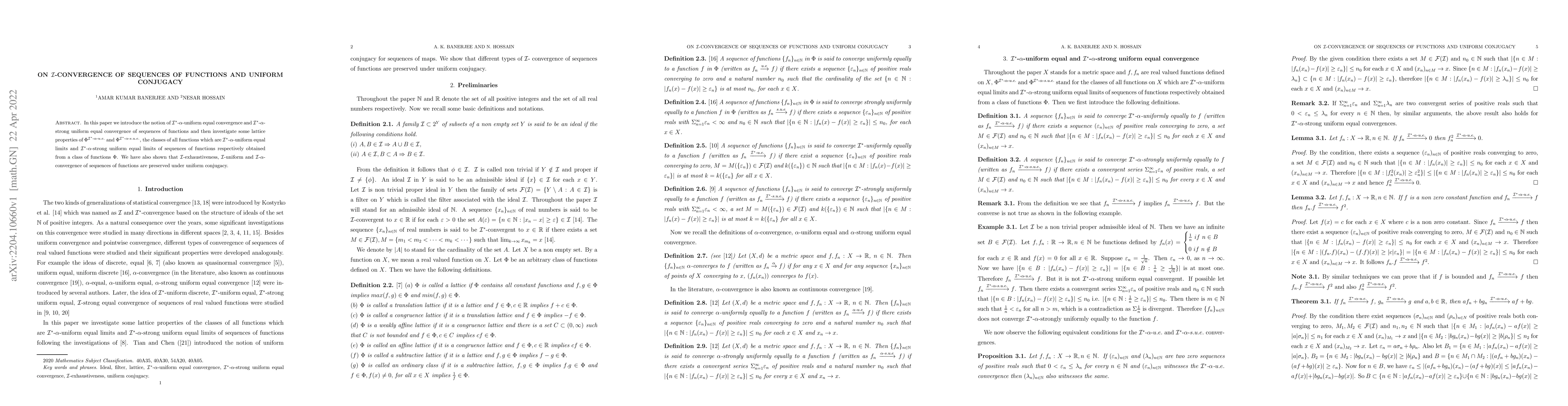 Thumbnail for On $\mathcal{I}$-convergence of sequences of functions and uniform
  conjugacy