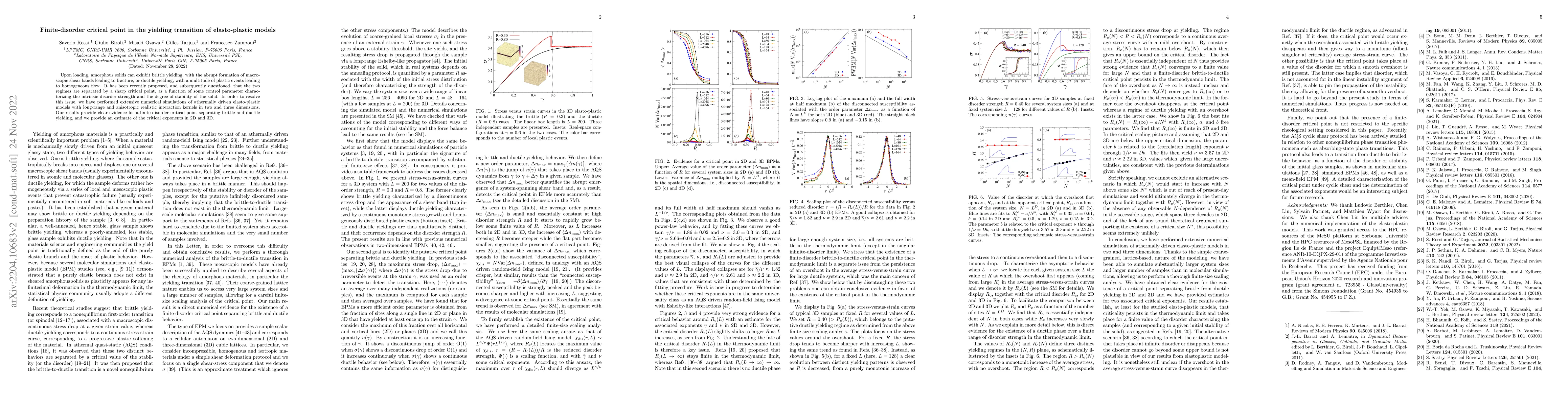 Thumbnail for Finite-disorder critical point in the yielding transition of
  elasto-plastic models