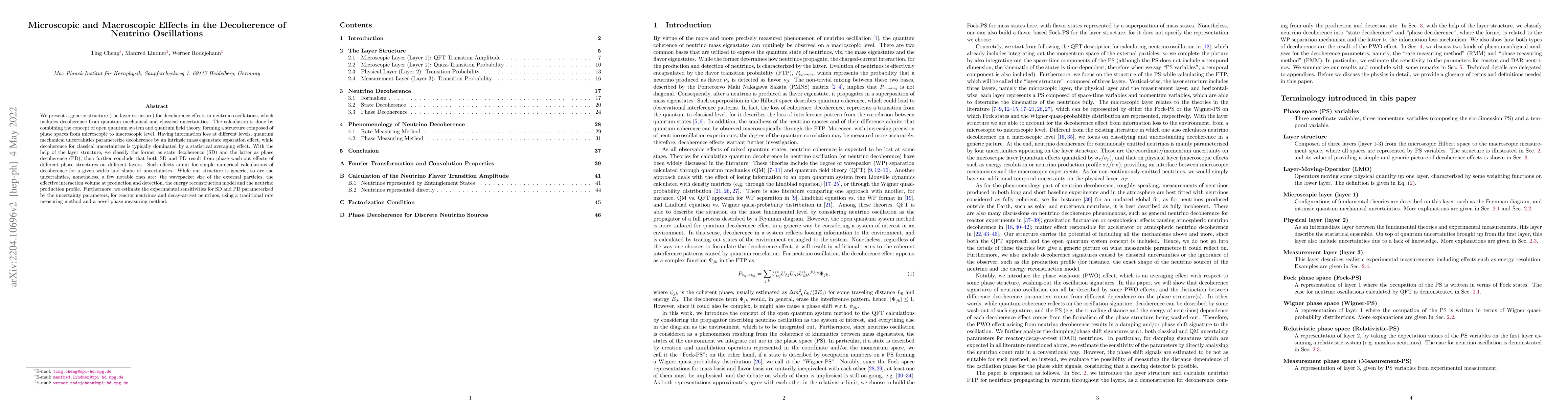 Thumbnail for Microscopic and Macroscopic Effects in the Decoherence of Neutrino
  Oscillations