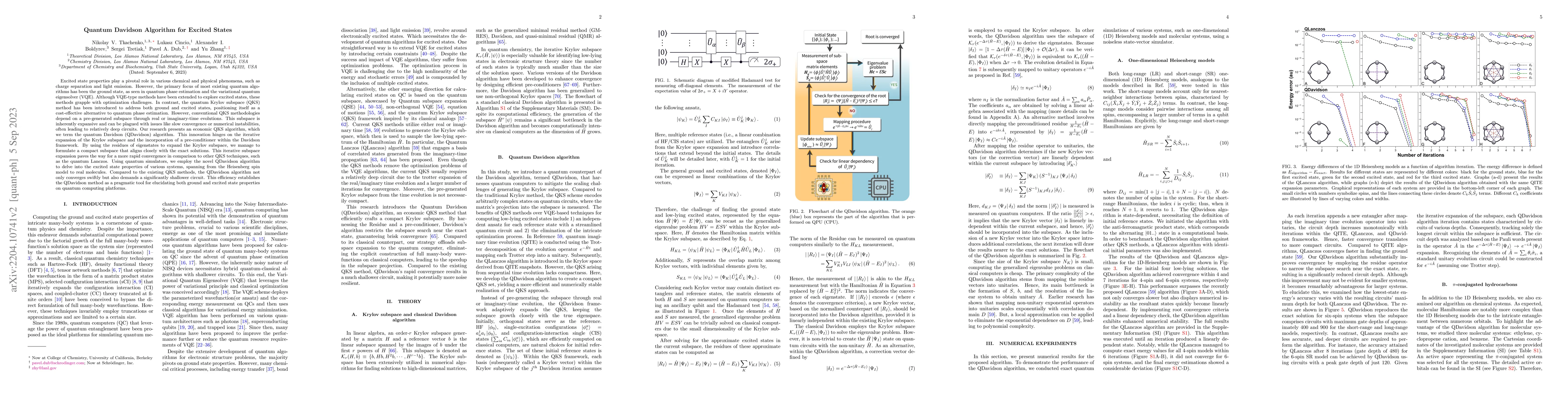 Thumbnail for Quantum Davidson Algorithm for Excited States