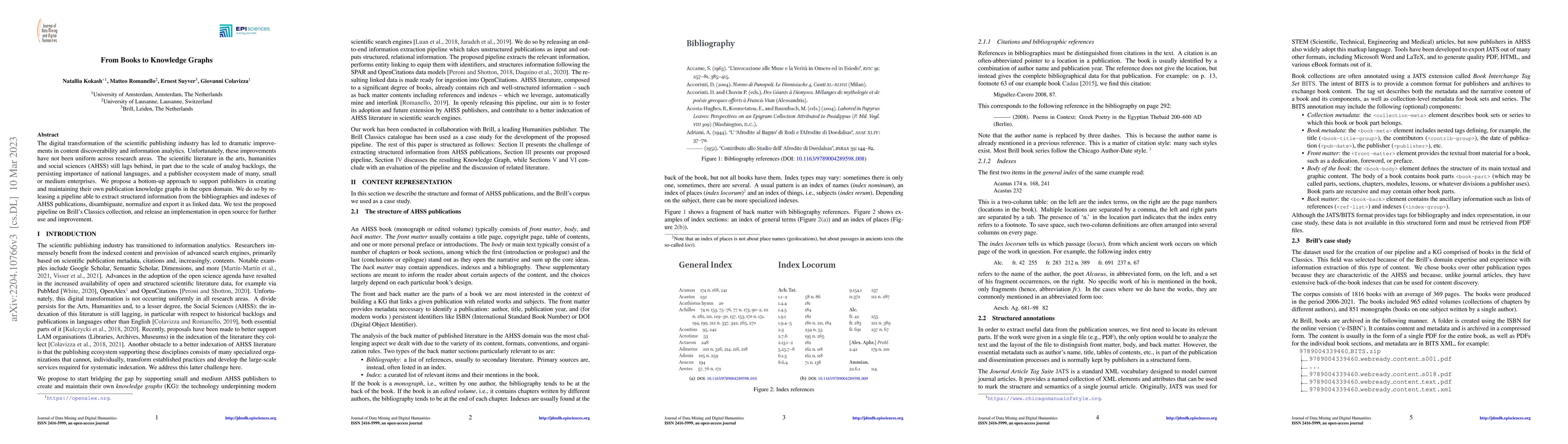 Thumbnail for From Books to Knowledge Graphs