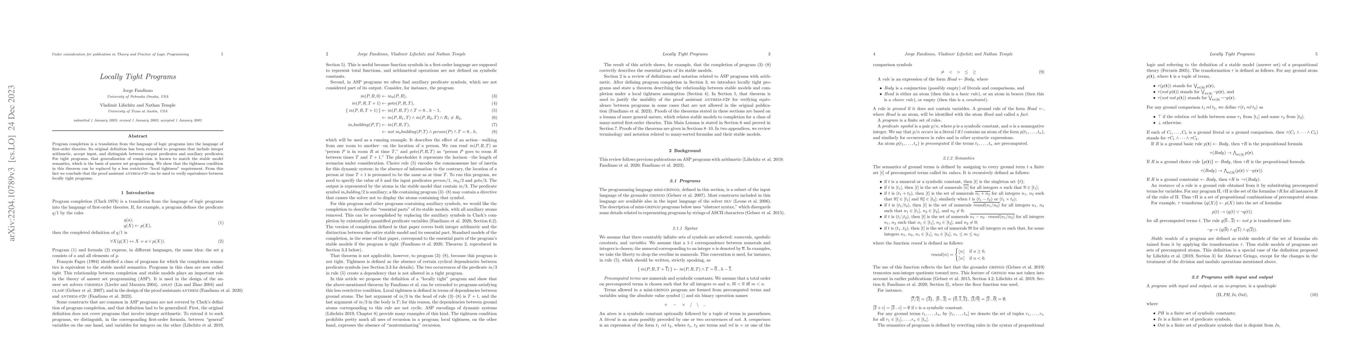 Thumbnail for Verification of Locally Tight Programs