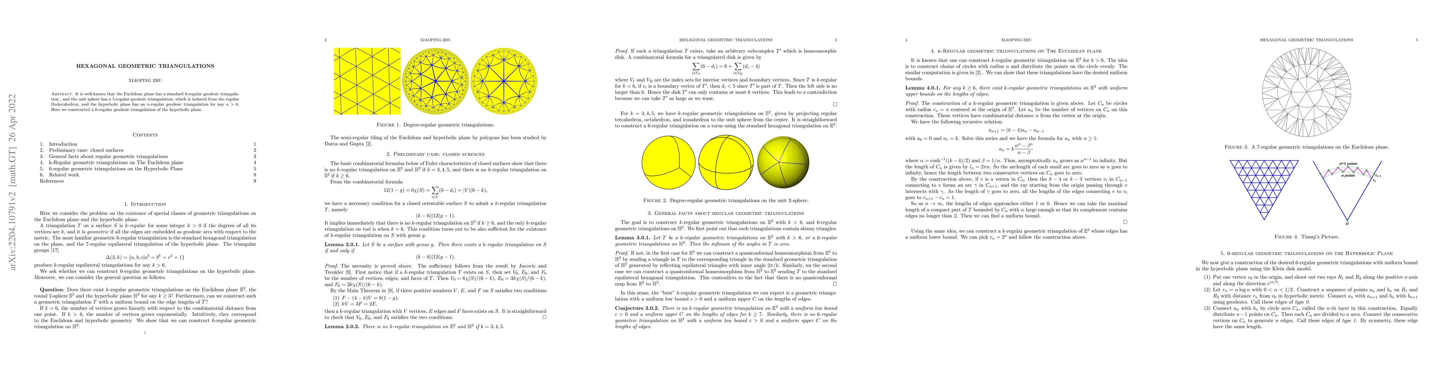 Thumbnail for Hexagonal Geometric Triangulations