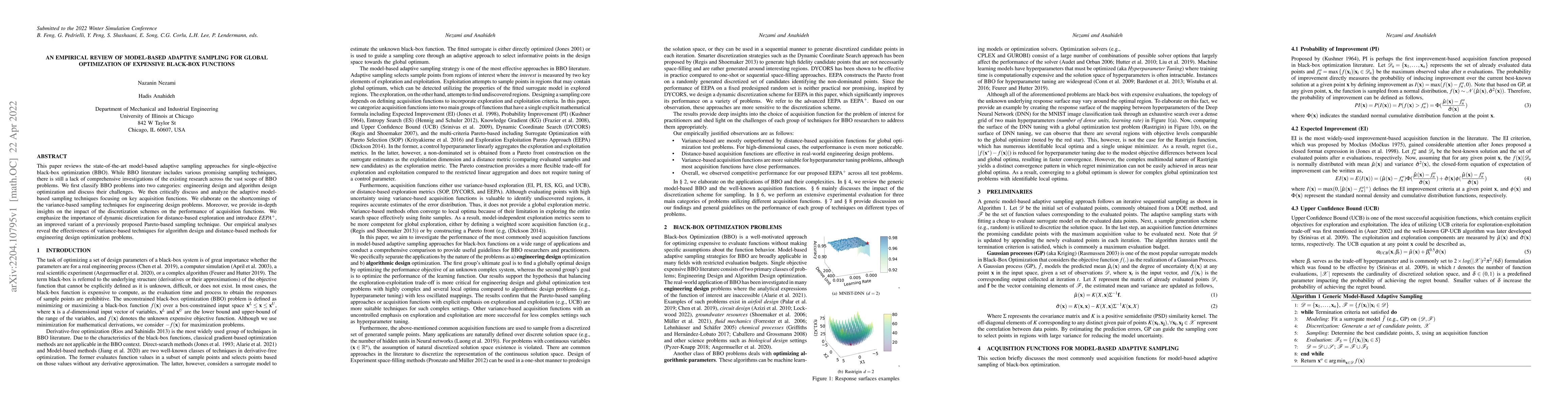 Thumbnail for An Empirical Review of Model-based Adaptive Sampling for Global
  Optimization of Expensive Black-box Functions
