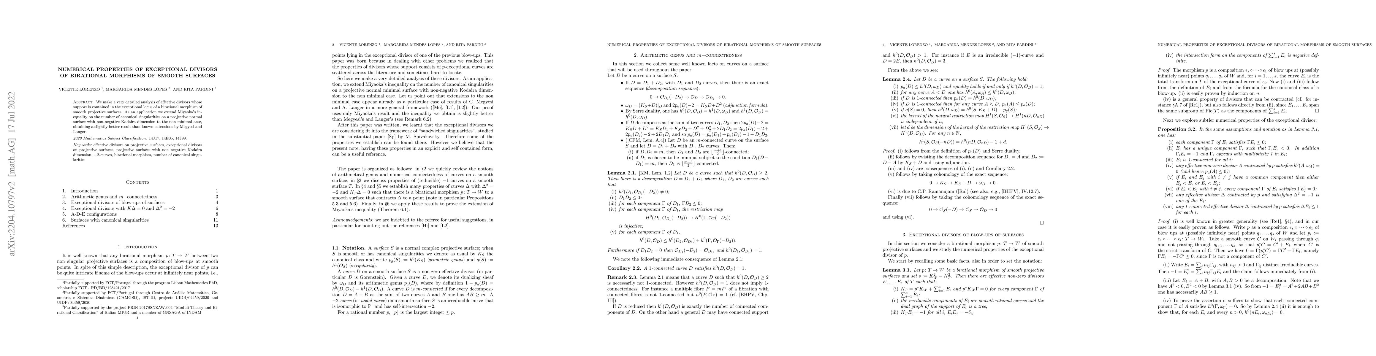 Thumbnail for Numerical properties of exceptional divisors of birational morphisms of
  smooth surfaces