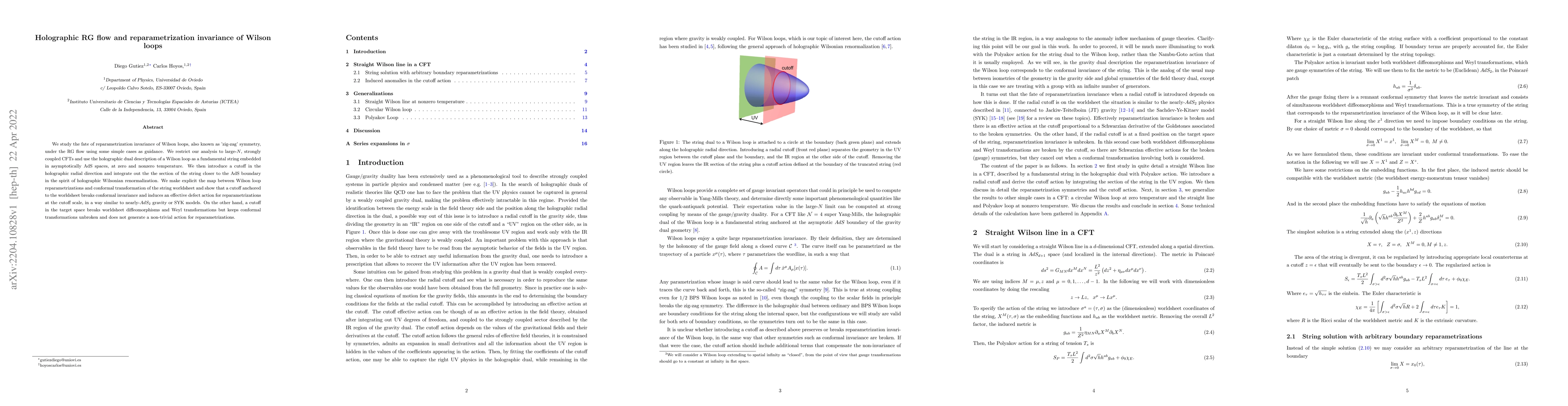 Thumbnail for Holographic RG flow and reparametrization invariance of Wilson Loops