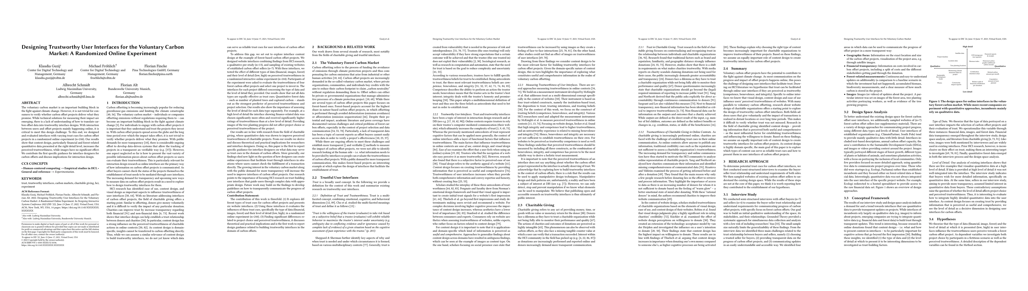 Thumbnail for Designing Trustworthy User Interfaces for the Voluntary Carbon Market: A
  Randomized Online Experiment