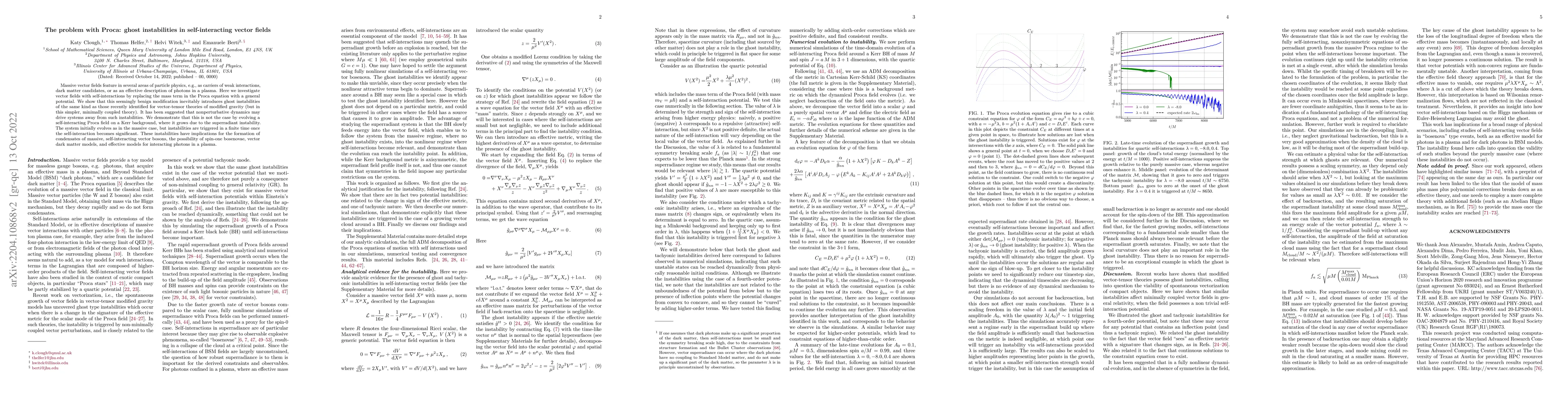 Thumbnail for The problem with Proca: ghost instabilities in self-interacting vector
  fields