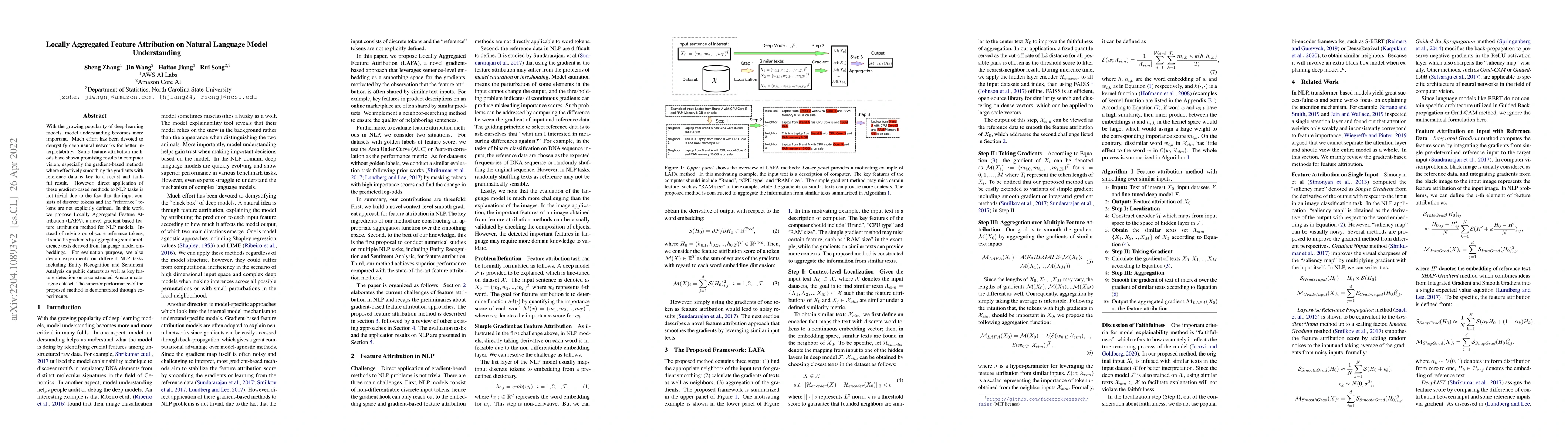 Thumbnail for Locally Aggregated Feature Attribution on Natural Language Model
  Understanding