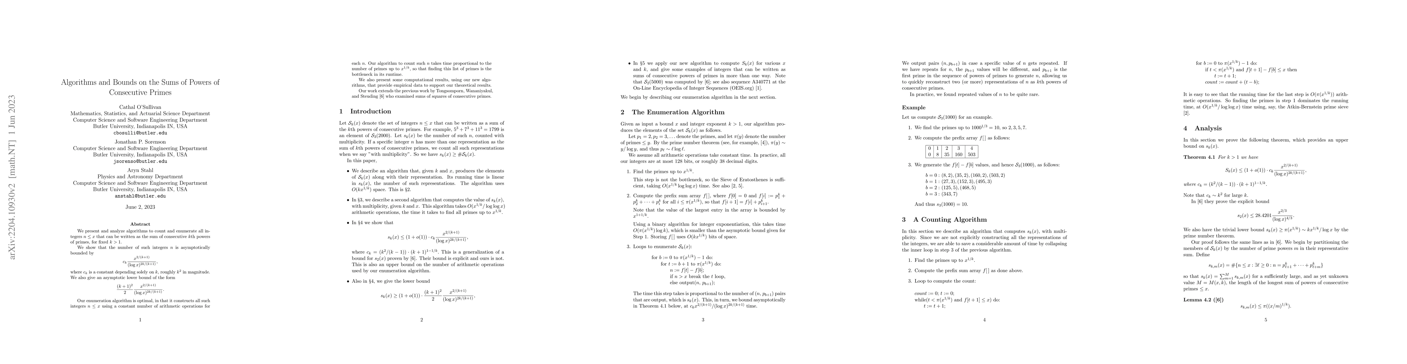 Thumbnail for An Algorithm to Find Sums of Powers of Consecutive Primes