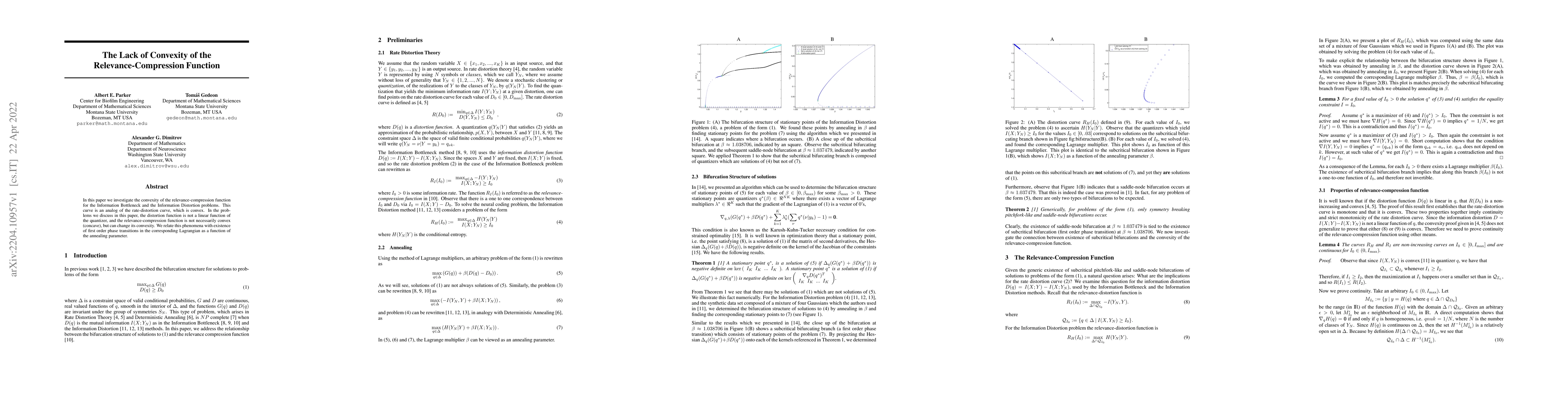 Thumbnail for The Lack of Convexity of the Relevance-Compression Function