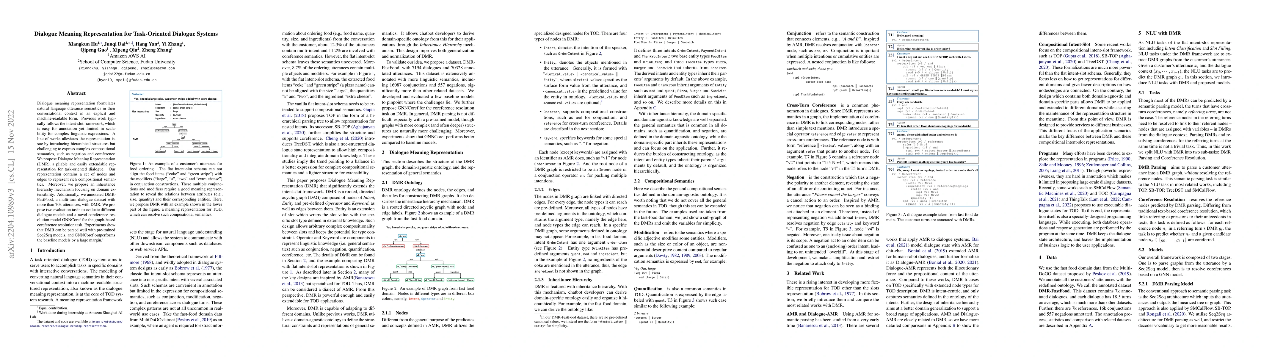 Thumbnail for Dialogue Meaning Representation for Task-Oriented Dialogue Systems