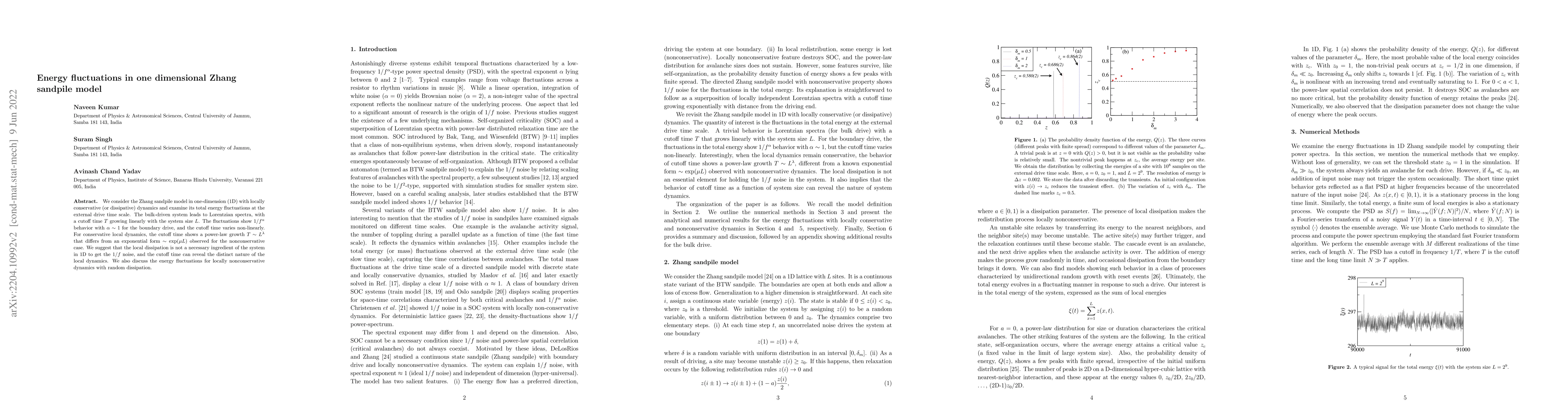 Thumbnail for Energy fluctuations in one dimensional Zhang sandpile model