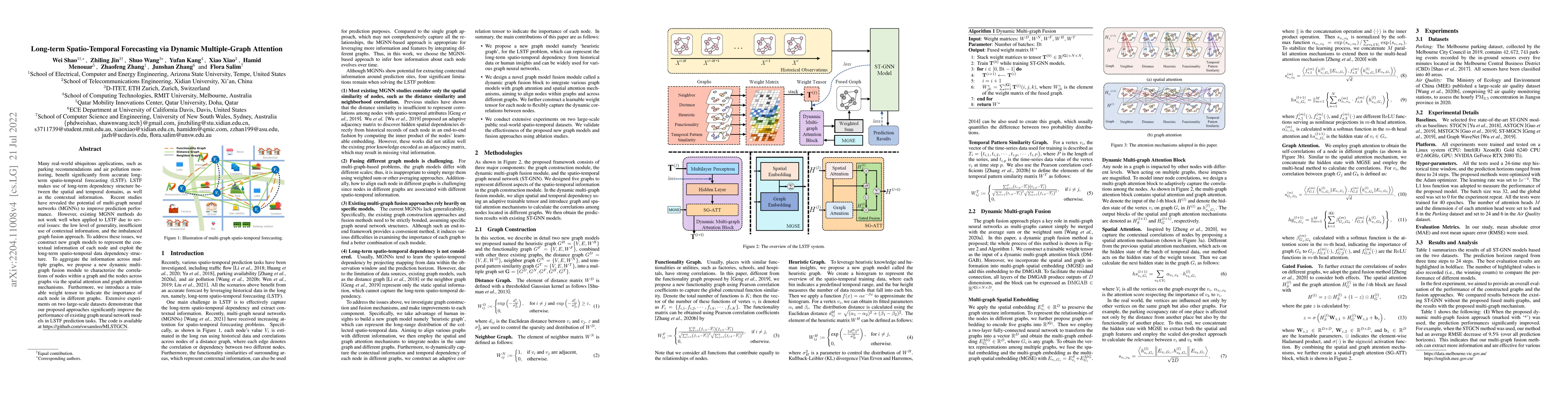 Thumbnail for Long-term Spatio-temporal Forecasting via Dynamic Multiple-Graph
  Attention