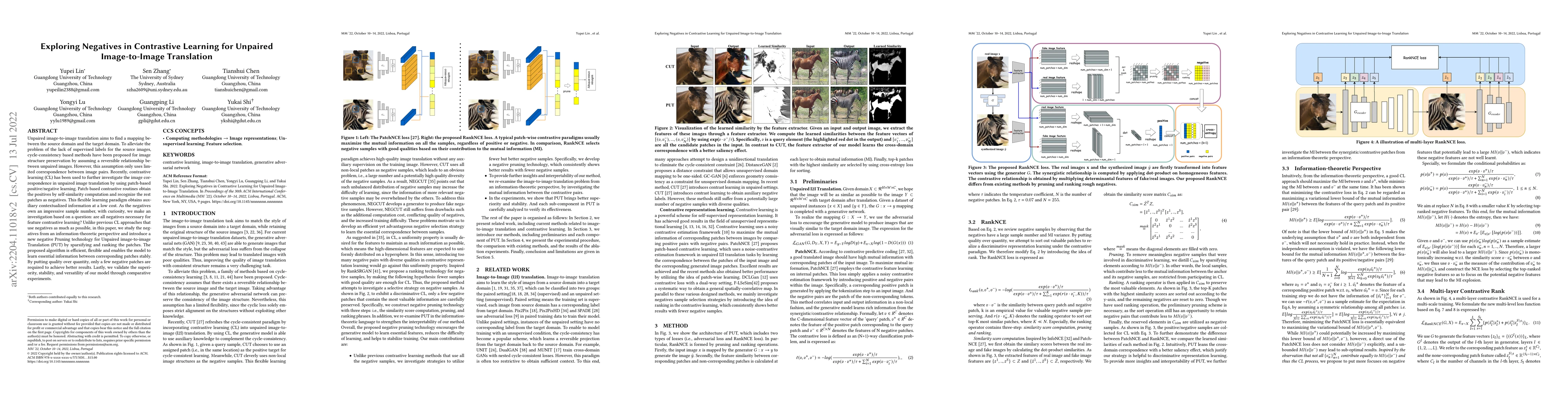 Thumbnail for Exploring Negatives in Contrastive Learning for Unpaired Image-to-Image
  Translation