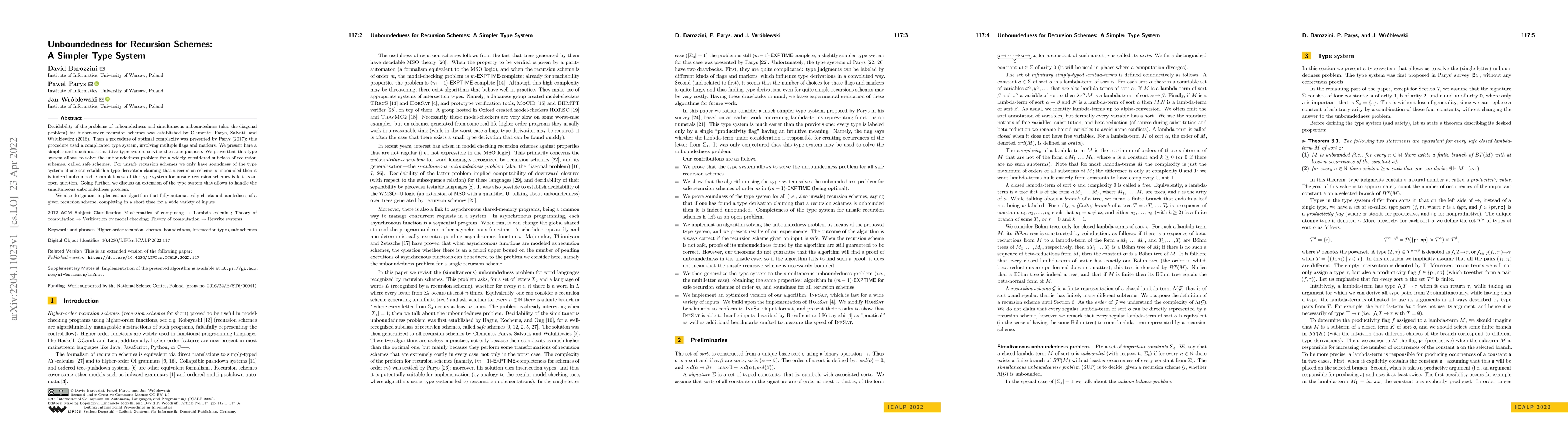 Thumbnail for Unboundedness for Recursion Schemes: A Simpler Type System