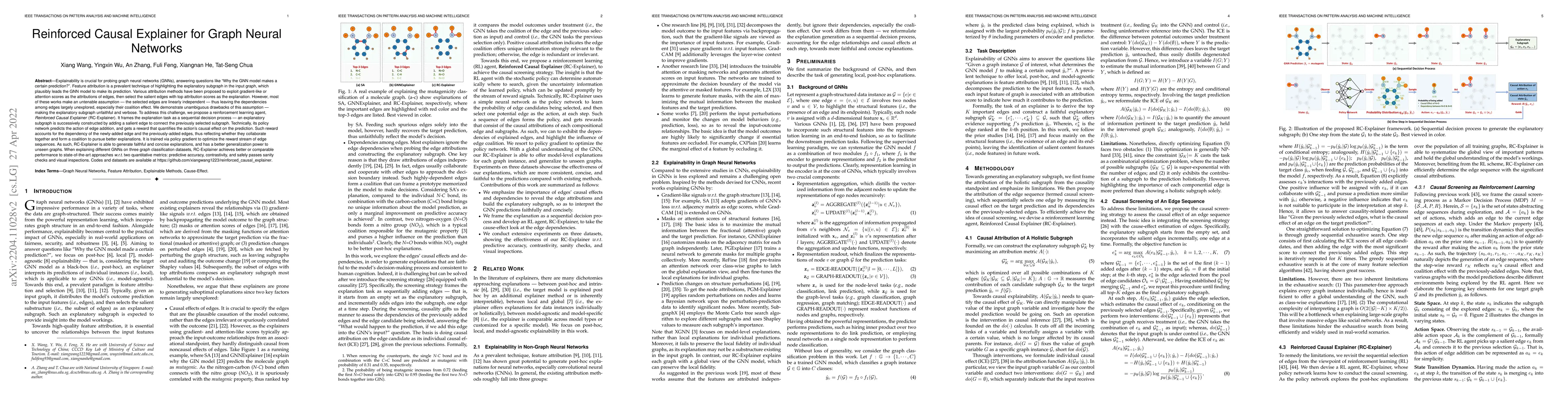 Thumbnail for Reinforced Causal Explainer for Graph Neural Networks