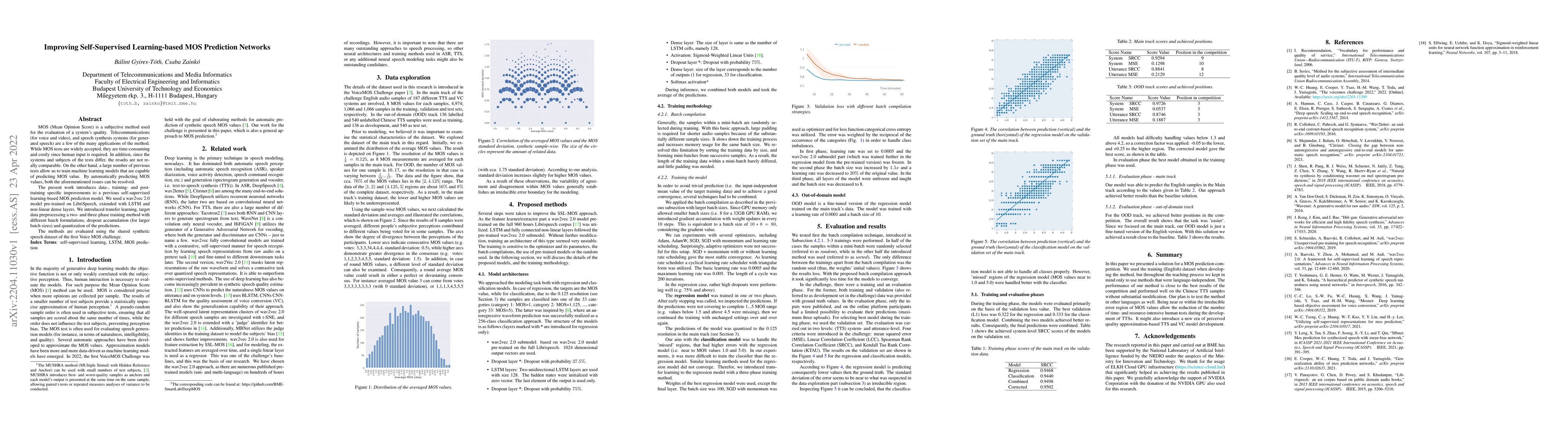 Thumbnail for Improving Self-Supervised Learning-based MOS Prediction Networks