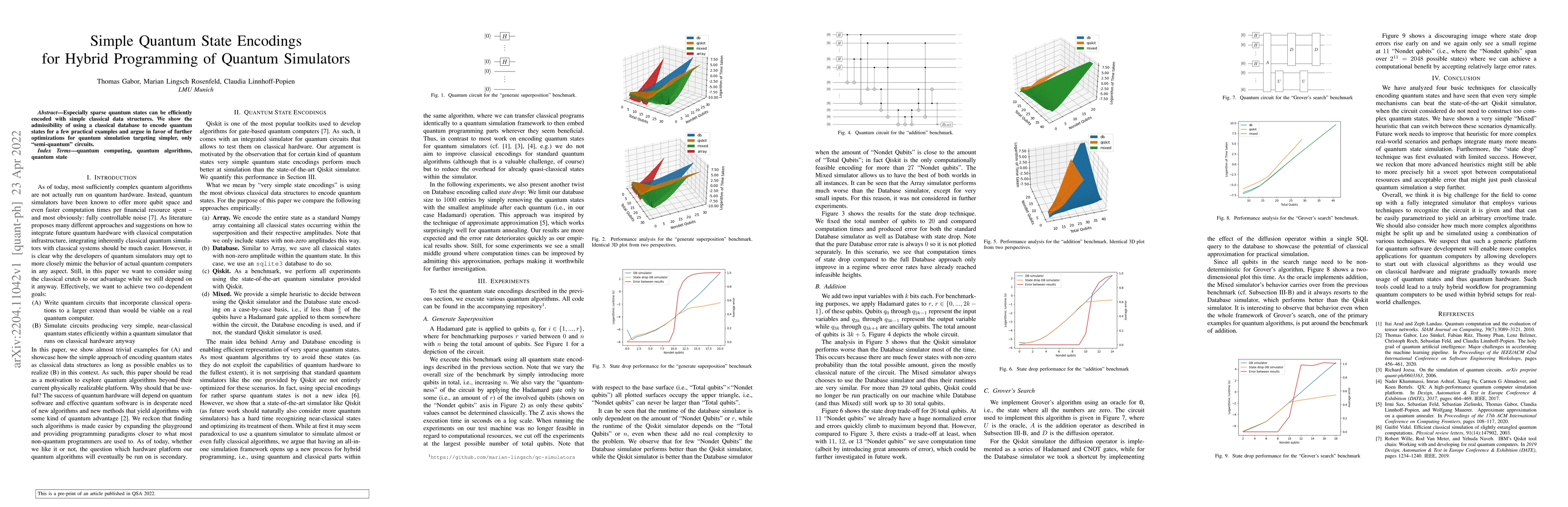Thumbnail for Simple Quantum State Encodings for Hybrid Programming of Quantum
  Simulators