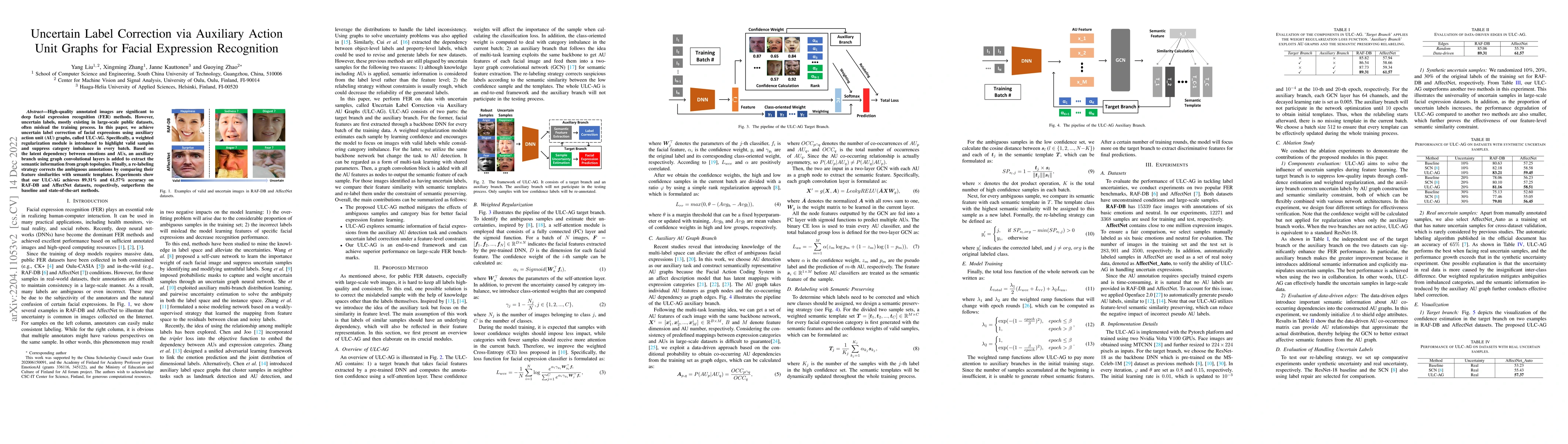 Thumbnail for Uncertain Label Correction via Auxiliary Action Unit Graphs for Facial
  Expression Recognition