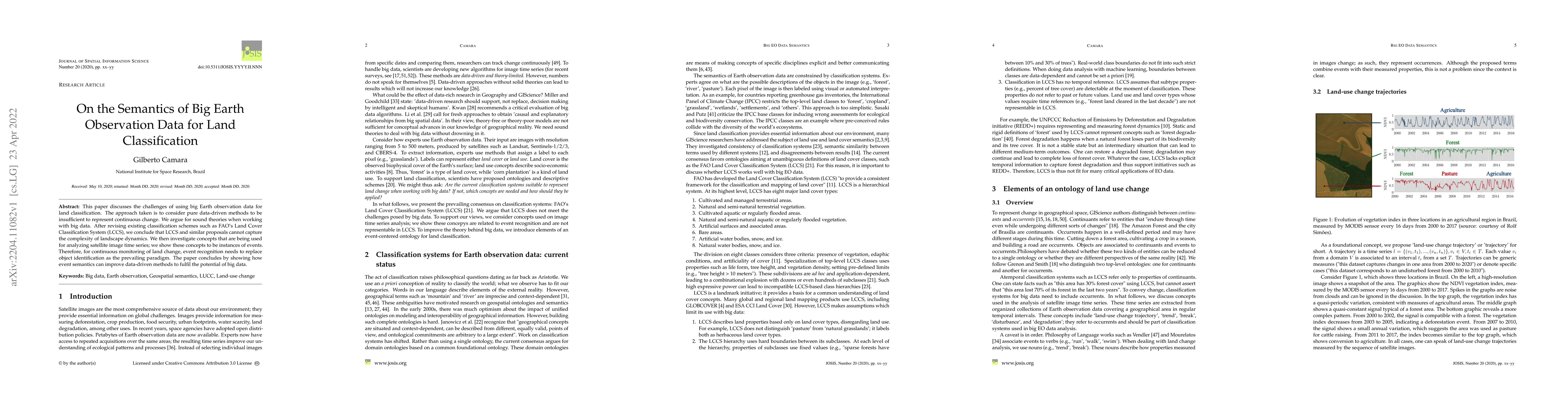 Thumbnail for On the semantics of big Earth observation data for land classification