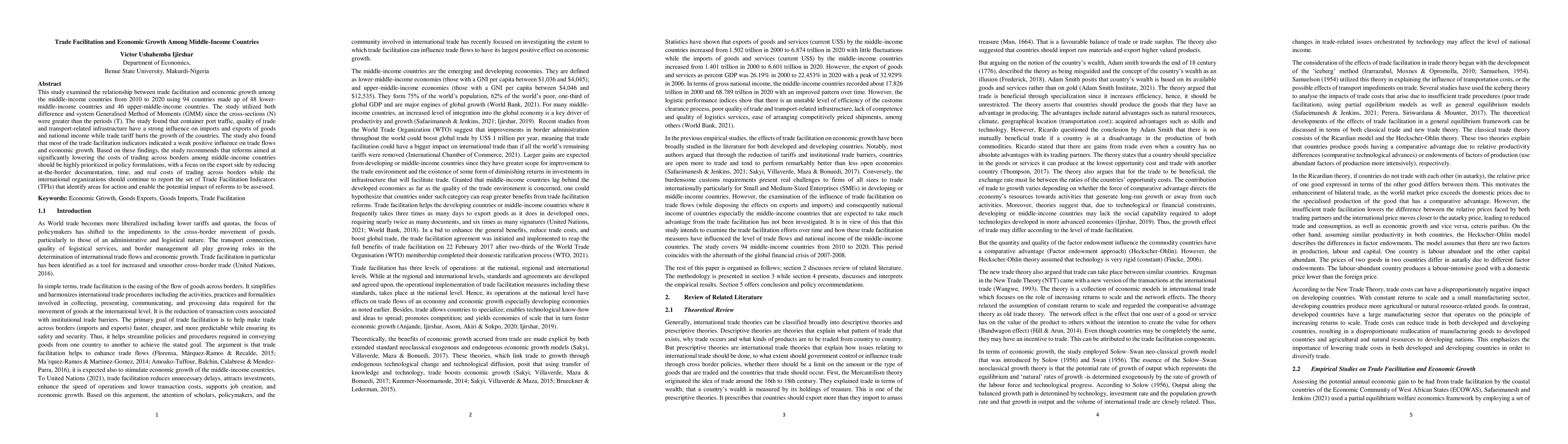 Thumbnail for Trade Facilitation and Economic Growth Among Middle-Income Countries