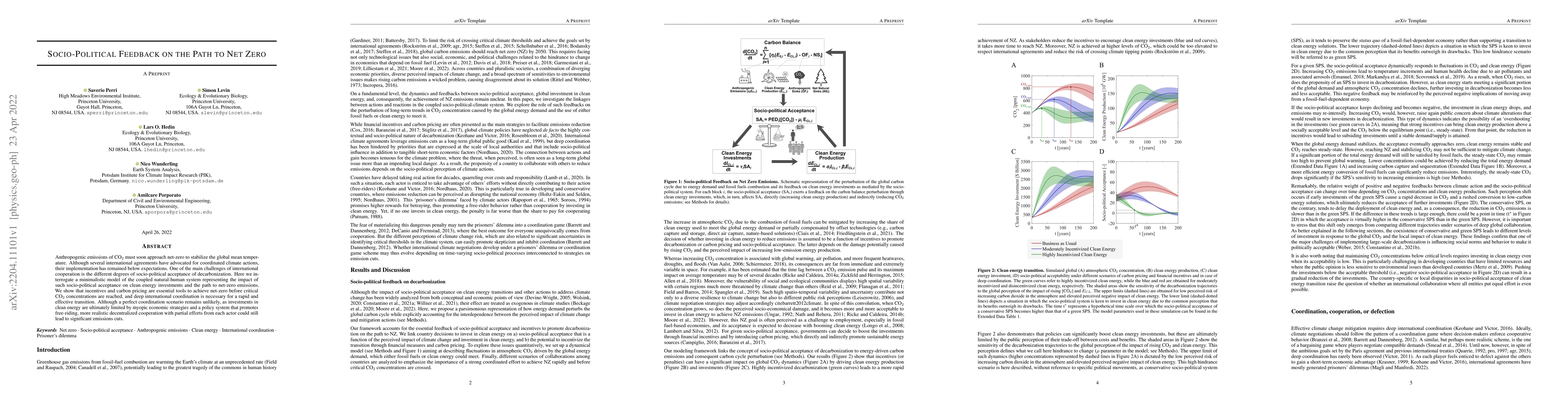Thumbnail for Socio-Political Feedback on the Path to Net Zero