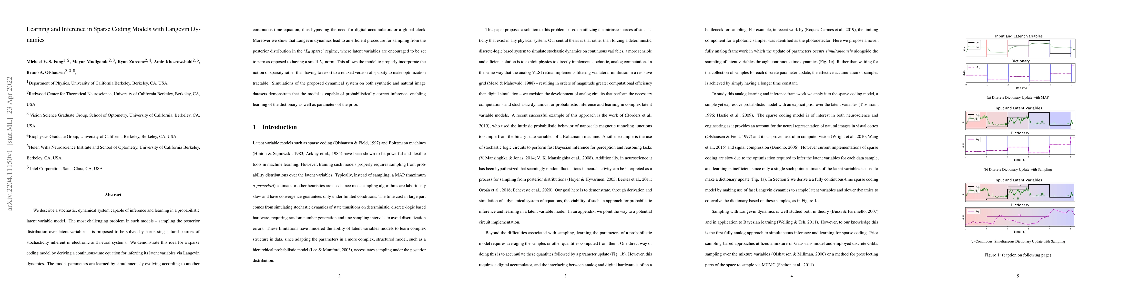 Thumbnail for Learning and Inference in Sparse Coding Models with Langevin Dynamics