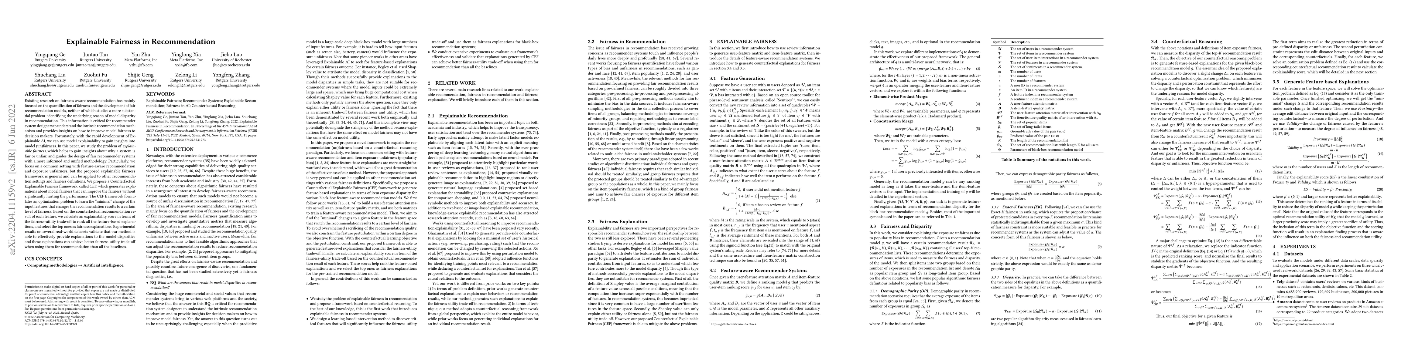 Thumbnail for Explainable Fairness in Recommendation