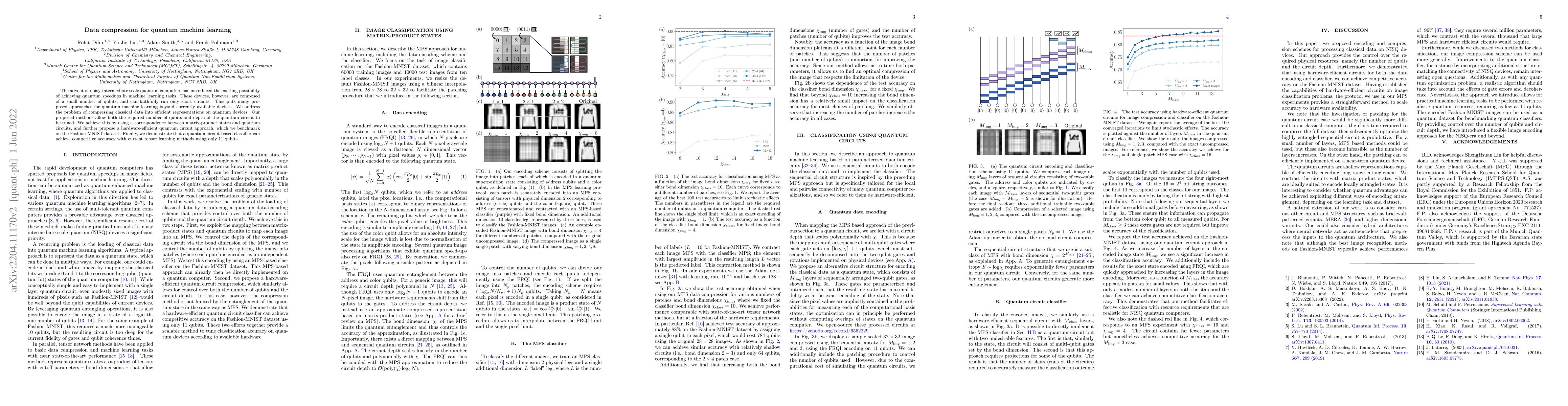 Thumbnail for Data compression for quantum machine learning