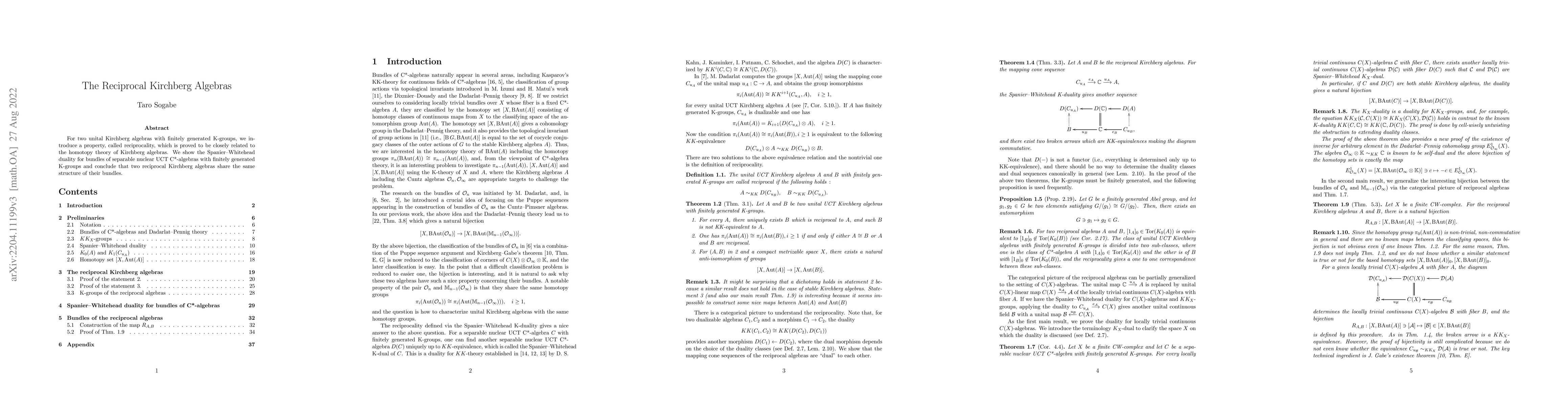 Thumbnail for The Reciprocal Kirchberg Algebras