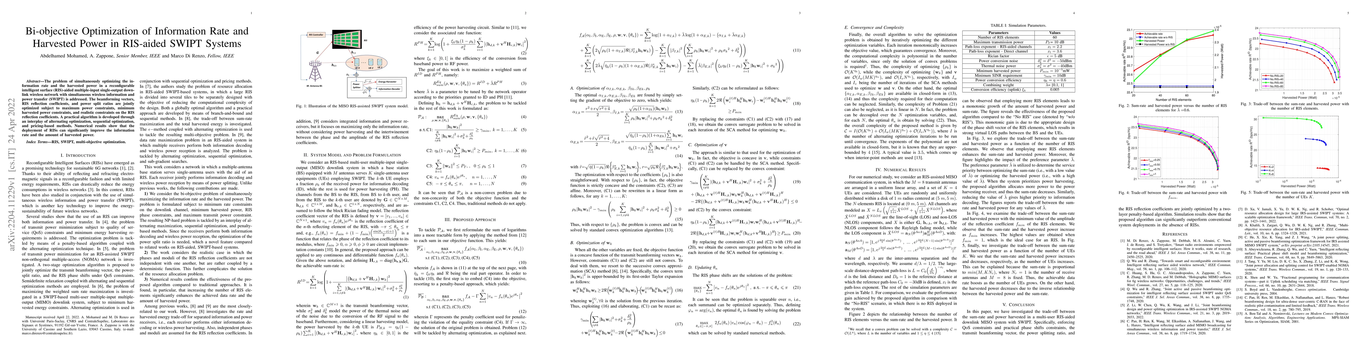 Thumbnail for Bi-objective Optimization of Information Rate and Harvested Power in
  RIS-aided SWIPT Systems