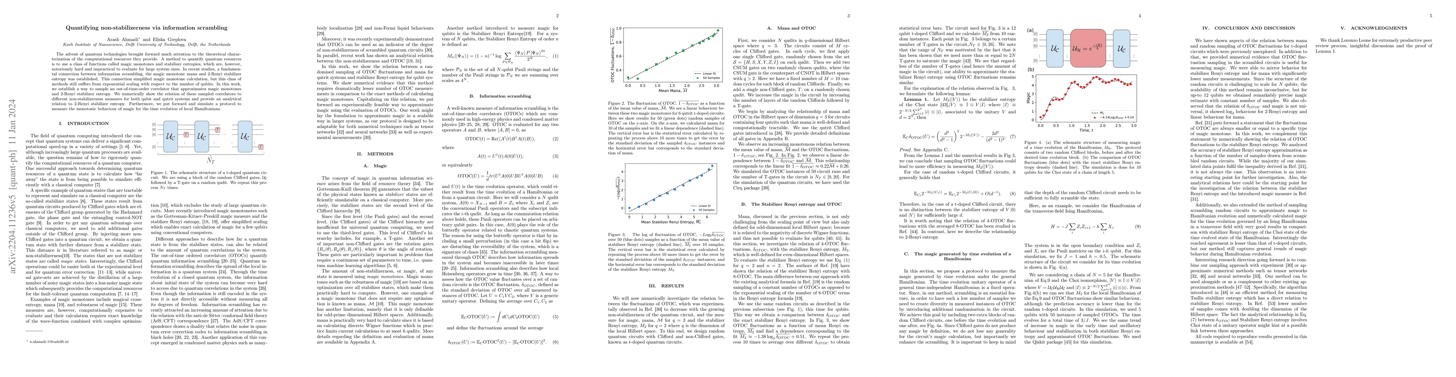 Thumbnail for Quantifying non-stabilizerness via information scrambling