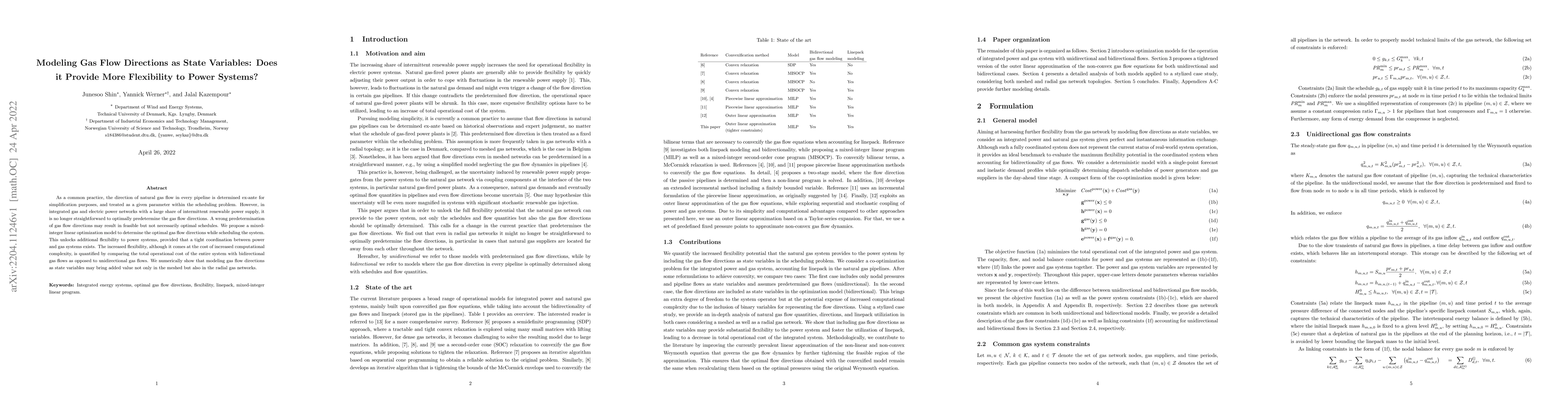Thumbnail for Modeling Gas Flow Directions as State Variables: Does it Provide More
  Flexibility to Power Systems?