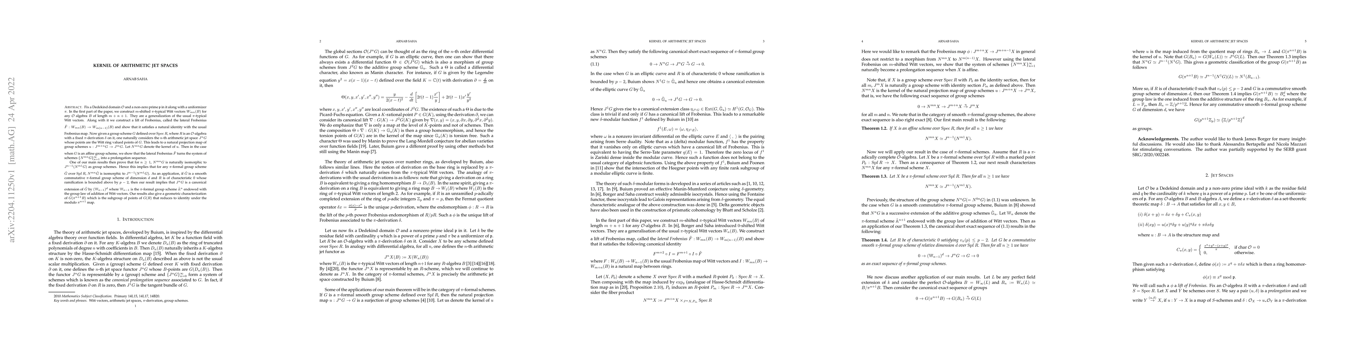 Thumbnail for Kernel of Arithmetic Jet Spaces