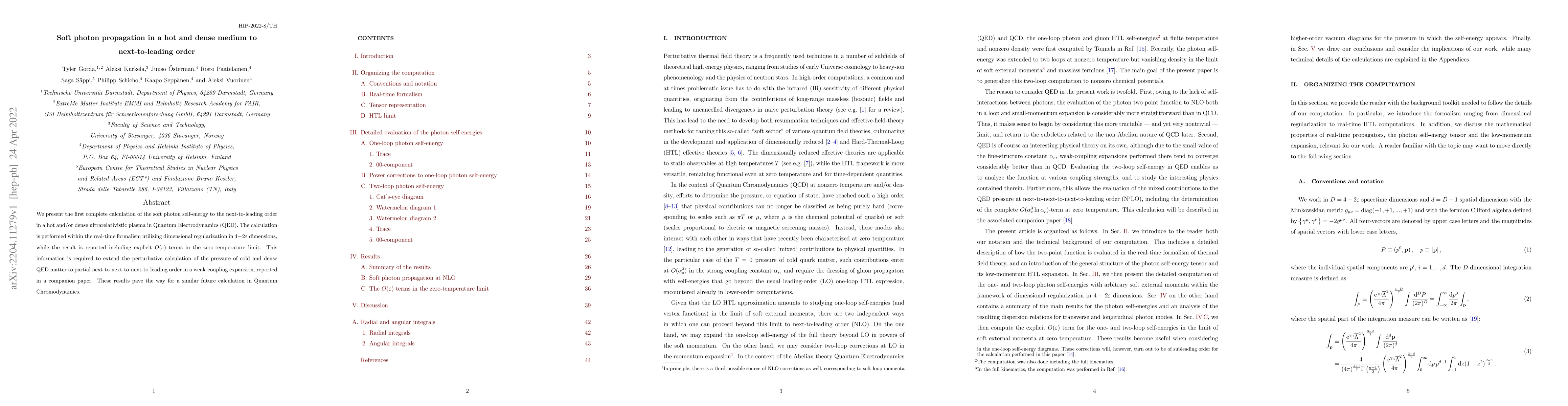 Thumbnail for Soft photon propagation in a hot and dense medium to next-to-leading
  order