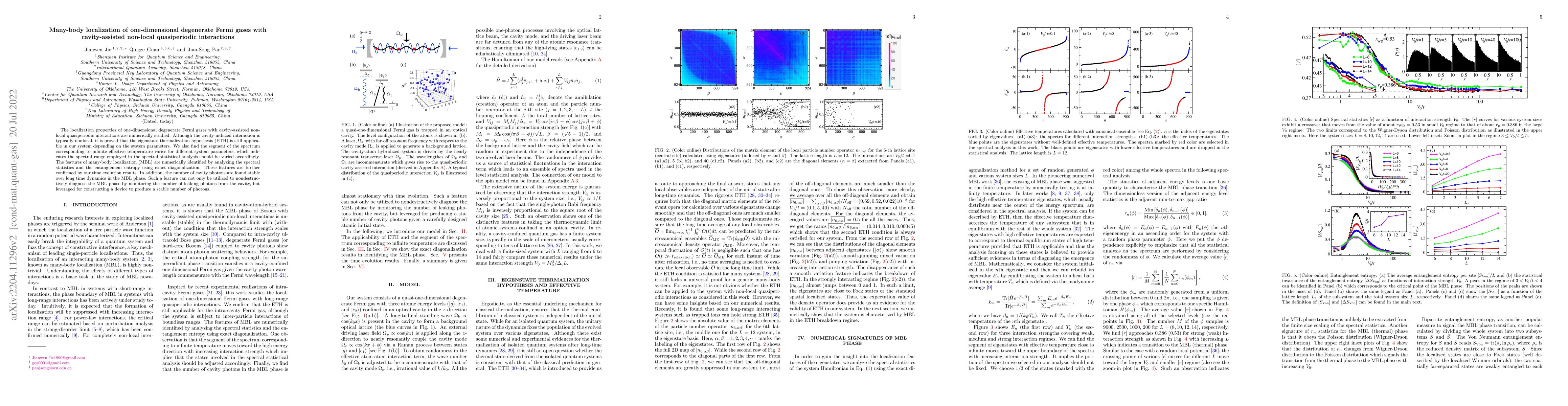 Thumbnail for Many-body localization of one-dimensional degenerate Fermi gases with
  cavity-assisted non-local quasiperiodic interactions