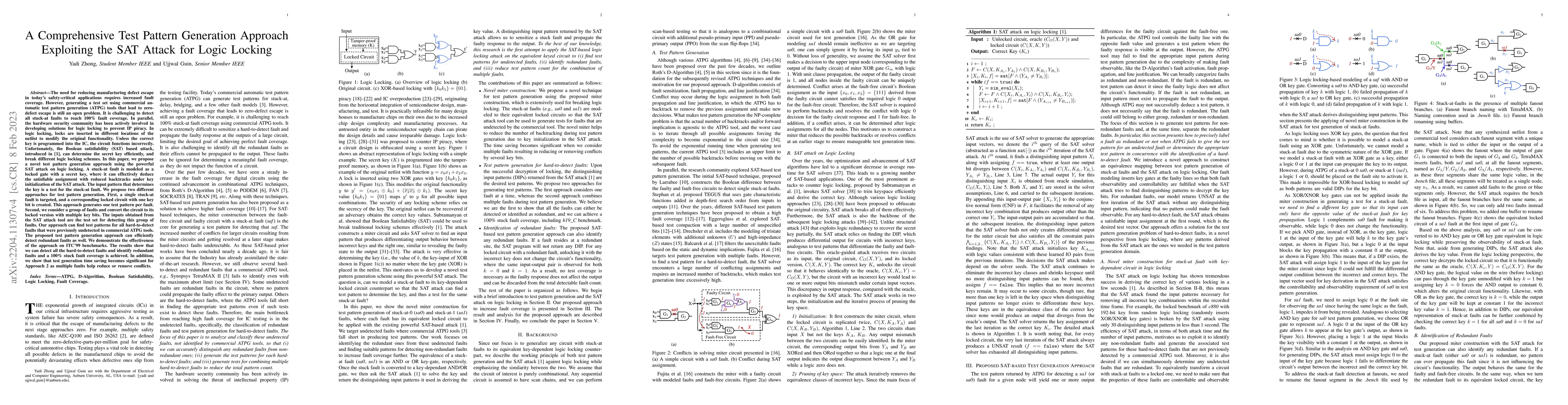 Thumbnail for A Comprehensive Test Pattern Generation Approach Exploiting SAT Attack
  for Logic Locking