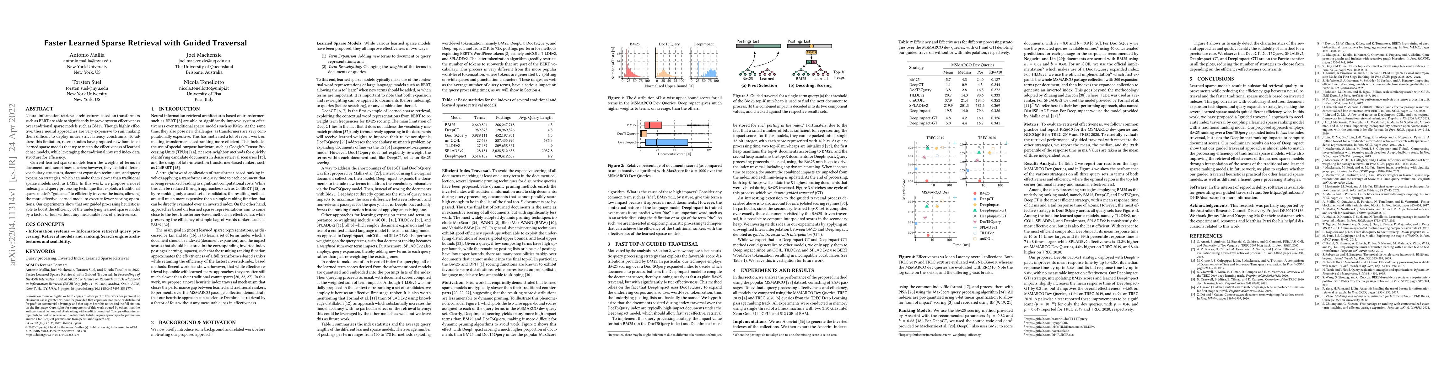 Thumbnail for Faster Learned Sparse Retrieval with Guided Traversal